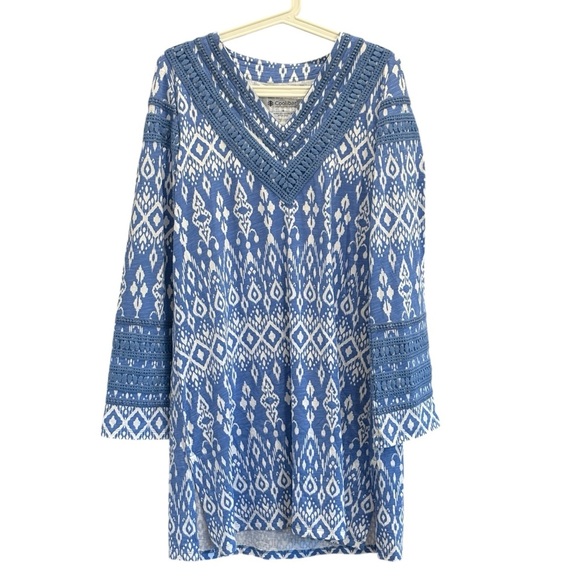 Coolibar French Blue Melrose Ikat Size Small Samoa Bay Cover-up - Picture 6 of 14